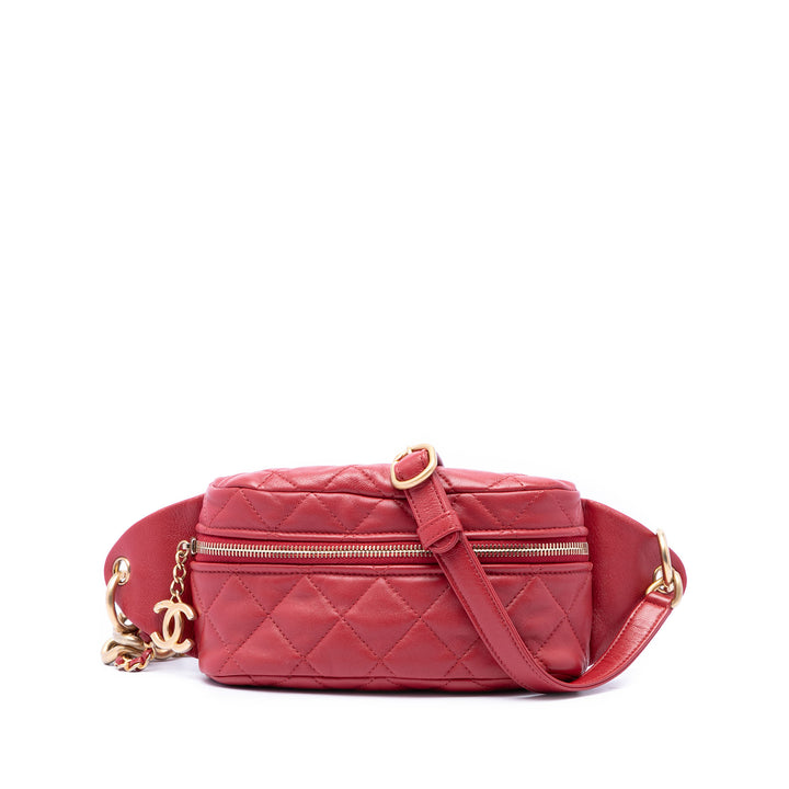 Chanel CC Matelassé Cuir d'agneau Sac ceinture