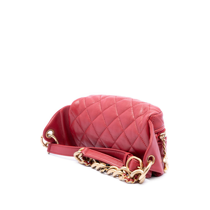 Chanel CC Matelassé Cuir d'agneau Sac ceinture