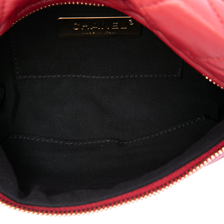 Chanel CC Matelassé Cuir d'agneau Sac ceinture