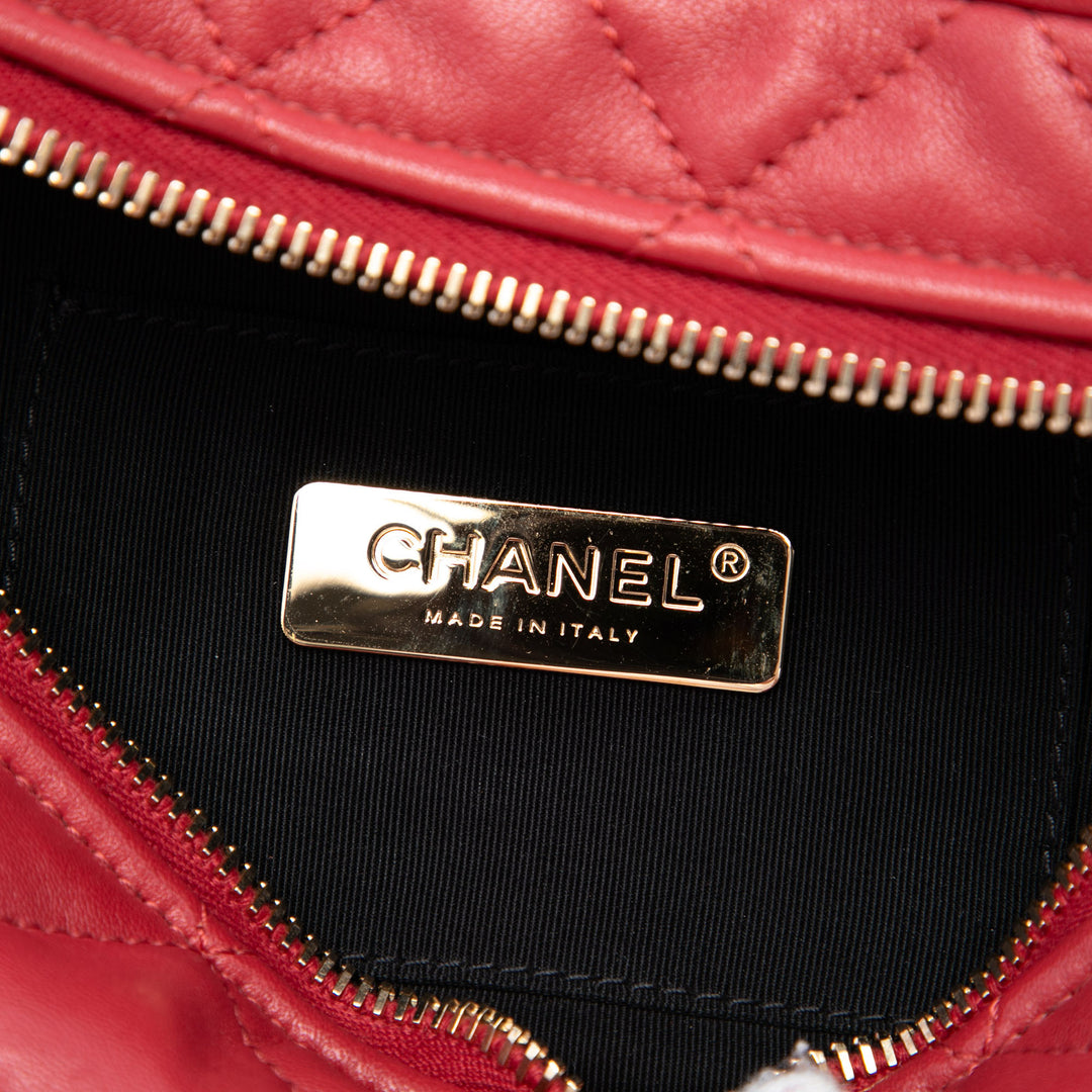 Chanel CC Matelassé Cuir d'agneau Sac ceinture