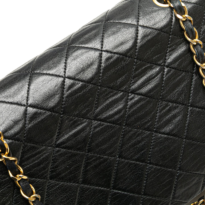 CC Quilted Lambskin Full Flap Black - Gaby Paris