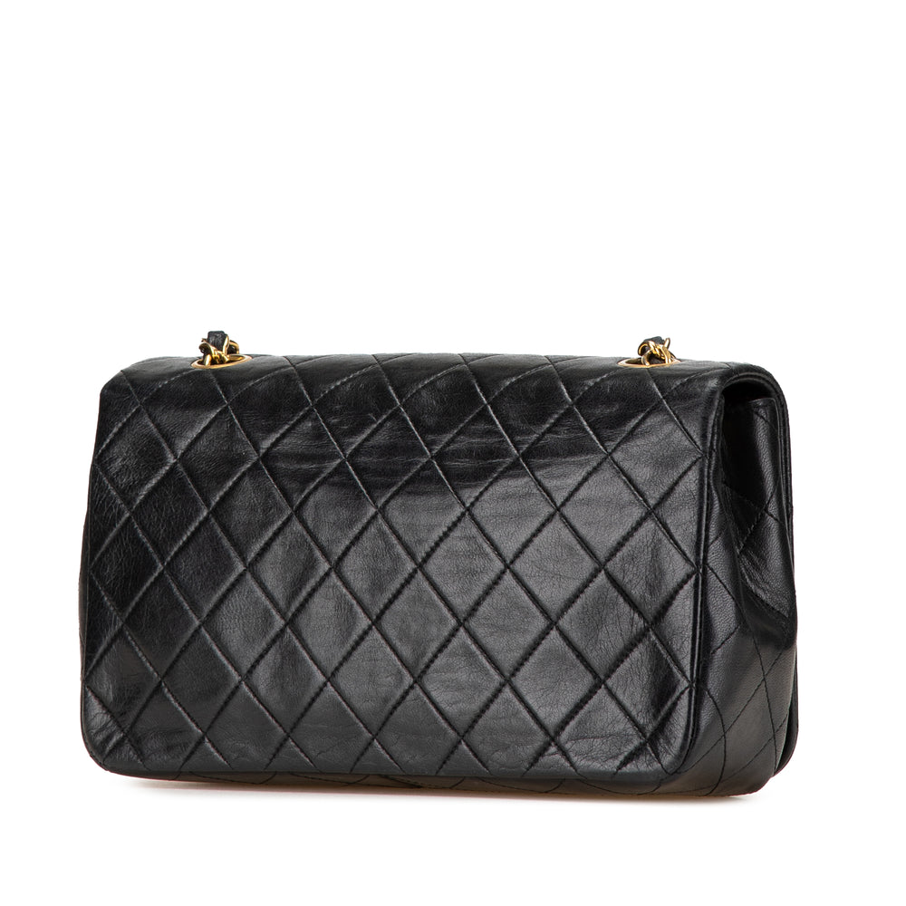 CC Quilted Lambskin Full Flap Black - Gaby Paris