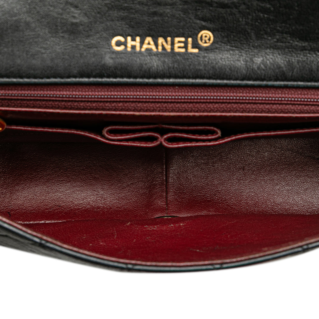 CC Quilted Lambskin Full Flap Black - Gaby Paris