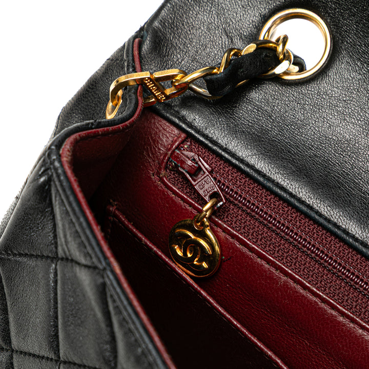 CC Quilted Lambskin Full Flap Black - Gaby Paris