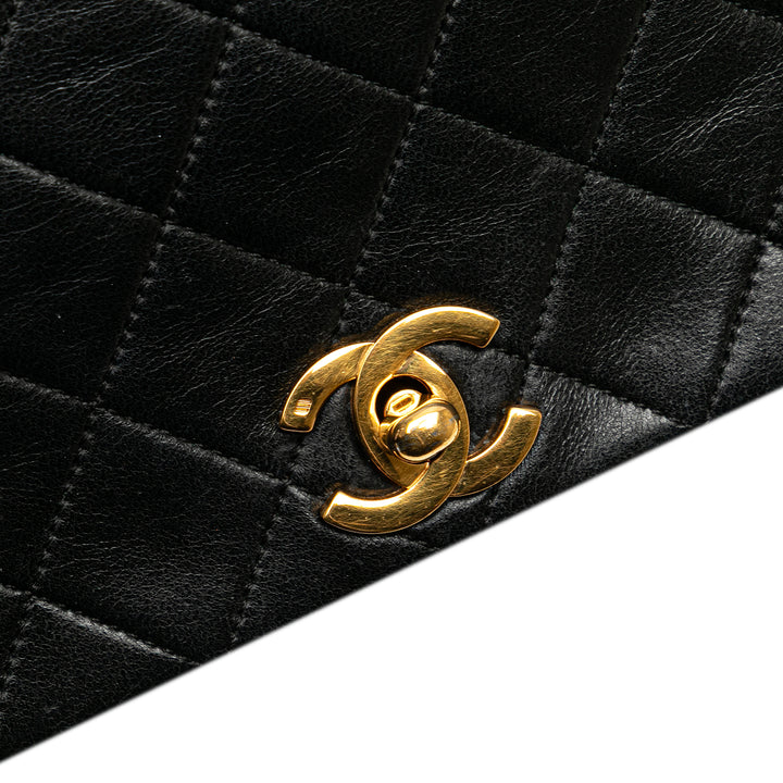 CC Quilted Lambskin Full Flap Black - Gaby Paris