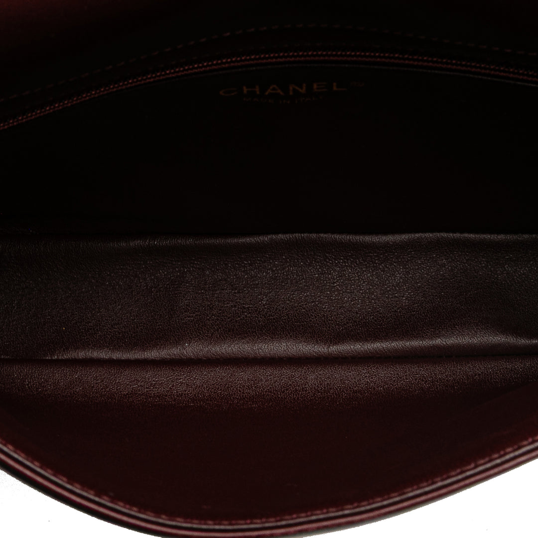 Medium Quilted Lambskin Diamond CC Flap Red - Gaby Paris