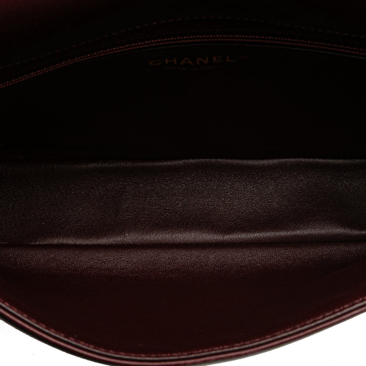 Medium Quilted Lambskin Diamond CC Flap Red - Gaby Paris