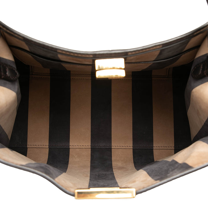 Fendi Peekaboo X Lite Sac Moyen Cuir de veau Noir – vue 4 – GABY PARIS
