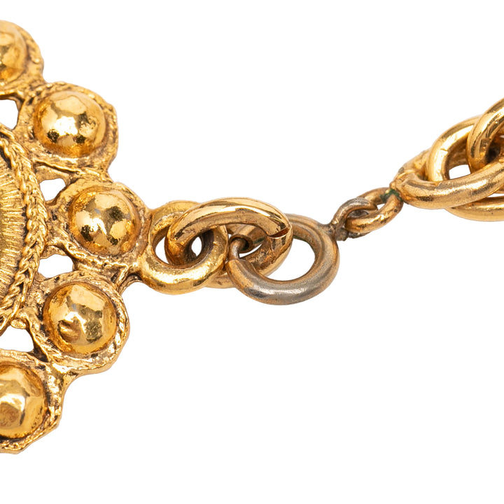 plaqué 31 Rue Cambon Medallion Link Bracelet Doré