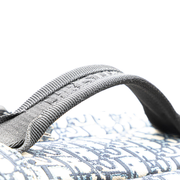 Small Oblique Canvas Diortravel Suitcase Blue - Gaby Paris