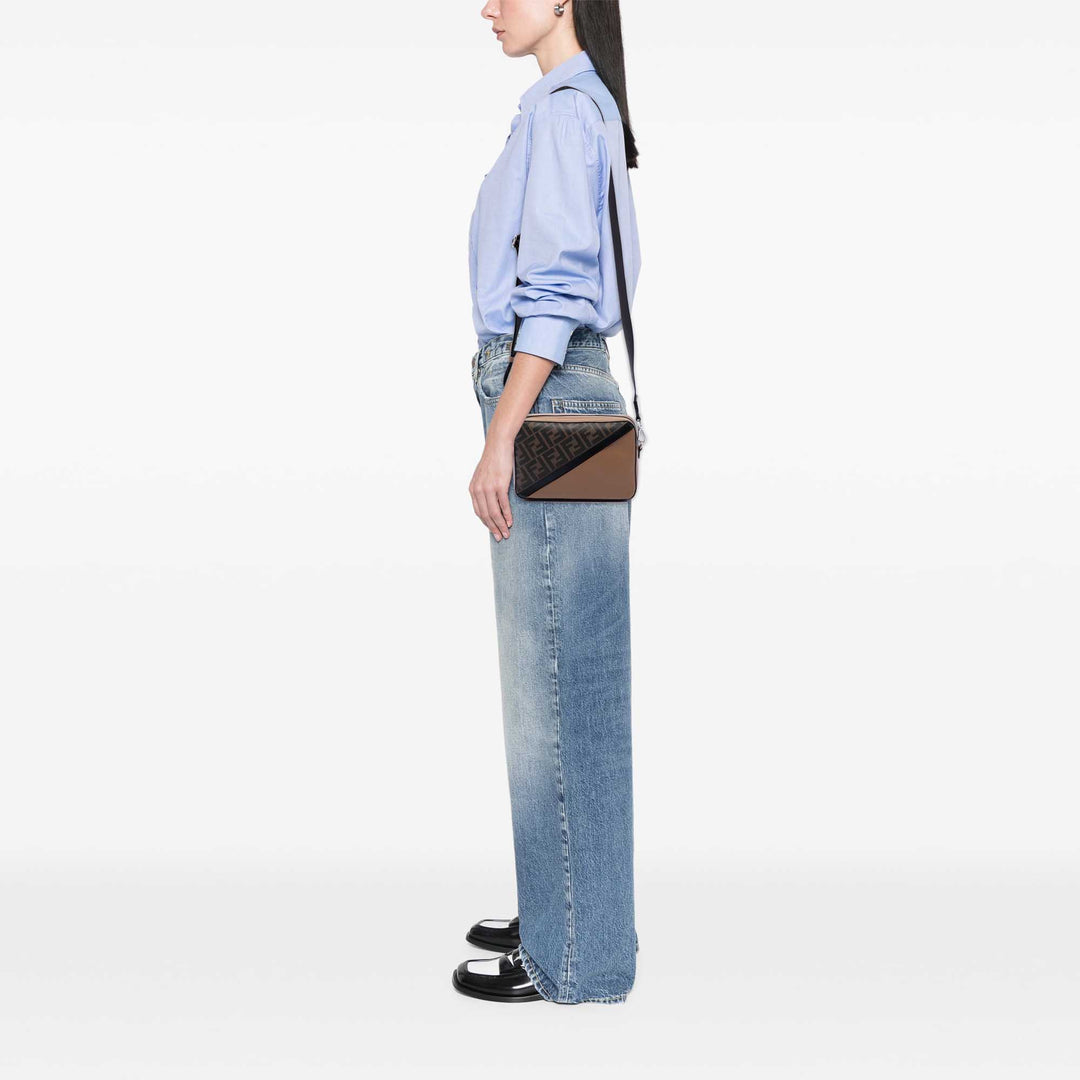 Fendi Zucca Diagonal Sac caméra Toile enduite