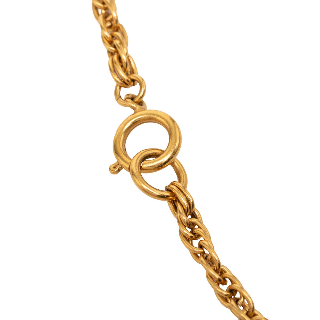 Chanel CC plaqué Classic à rabat Sac Pendant Collier Métal