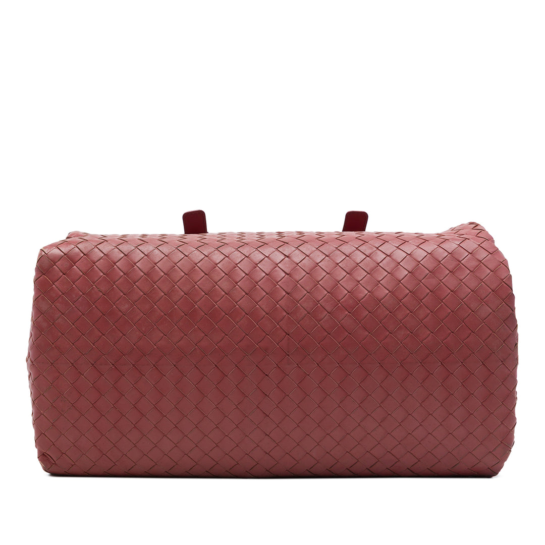 Bottega Veneta Sac à main Intrecciato Boston nappa Rouge – vue 3 – GABY PARIS