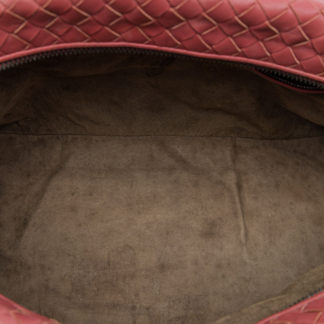 Bottega Veneta Sac à main Intrecciato Boston nappa Rouge – vue 4 – GABY PARIS