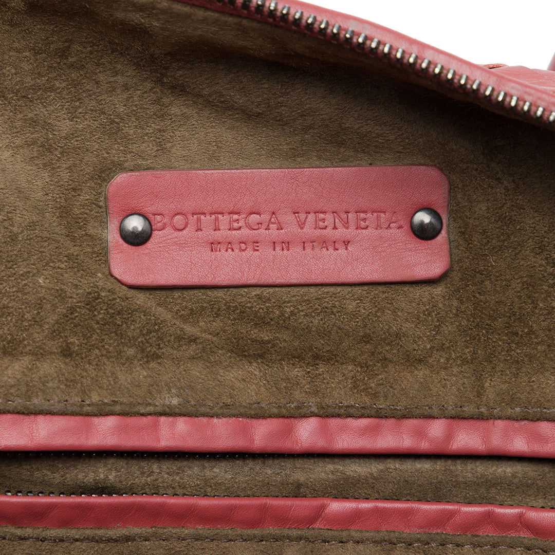 Bottega Veneta Sac à main Intrecciato Boston nappa Rouge – vue 5 – GABY PARIS