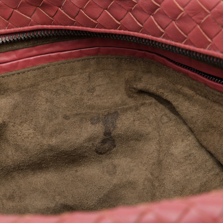 Bottega Veneta Sac à main Intrecciato Boston nappa Rouge – vue 6 – GABY PARIS