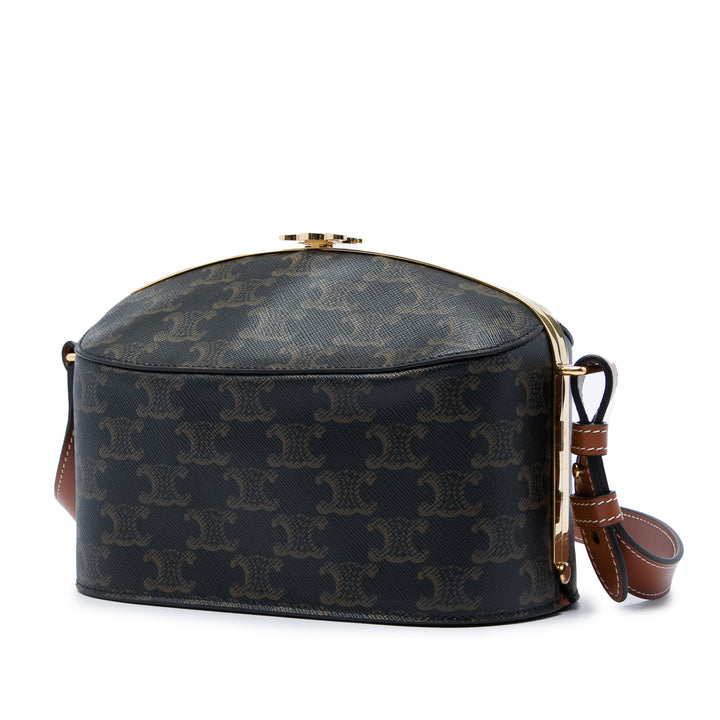 Celine Triomphe Coated Toile Lunch Boîte Sac