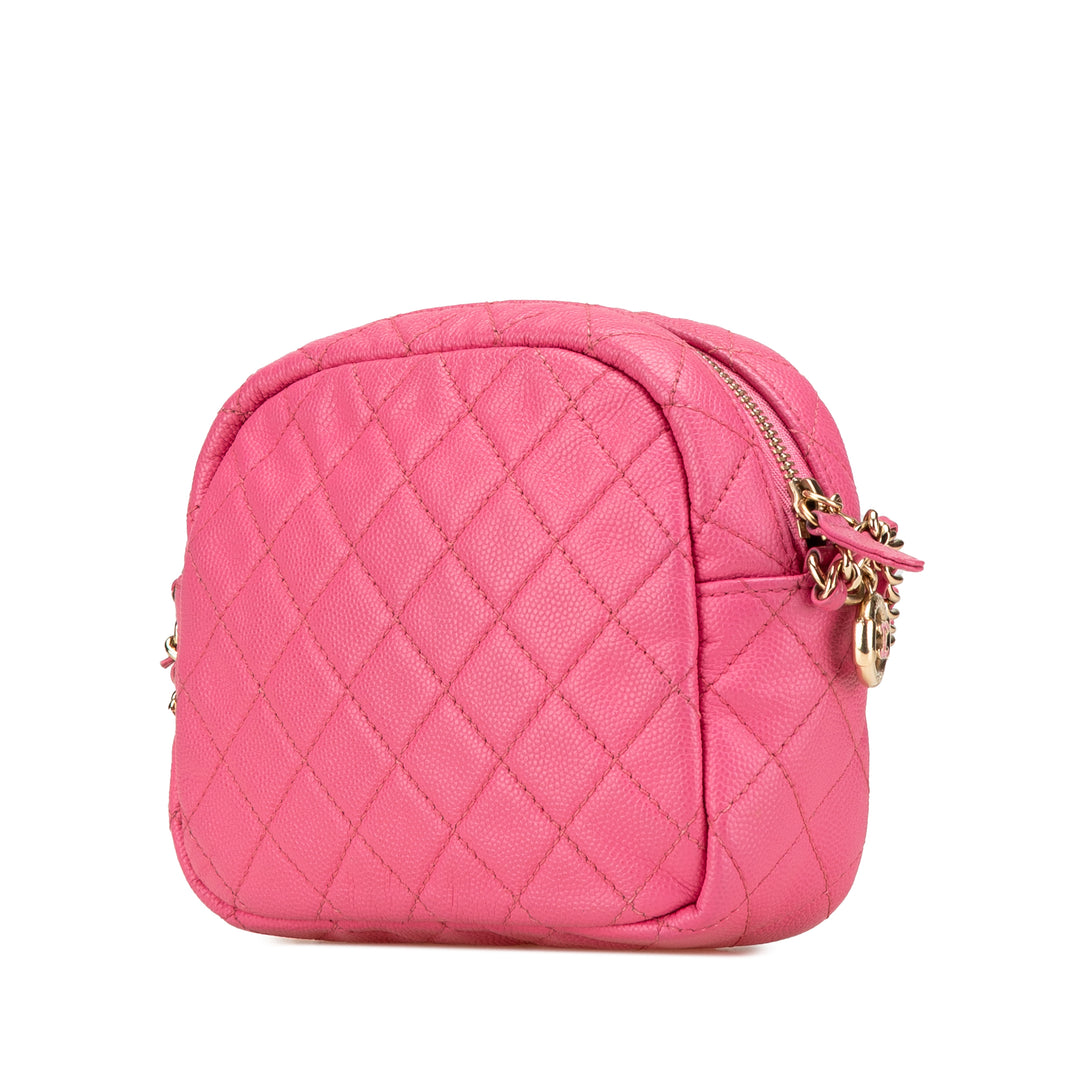 Chanel Matelassé CC Day Sac caméra Cuir caviar