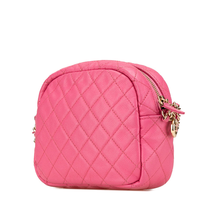 Chanel Matelassé CC Day Sac caméra Cuir caviar