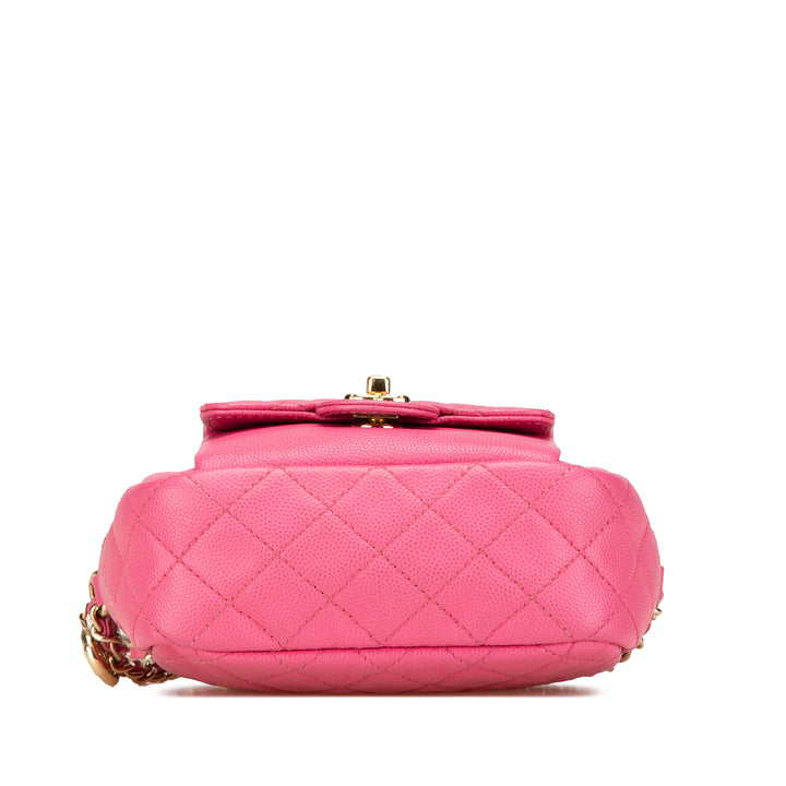 Chanel Matelassé CC Day Sac caméra Cuir caviar