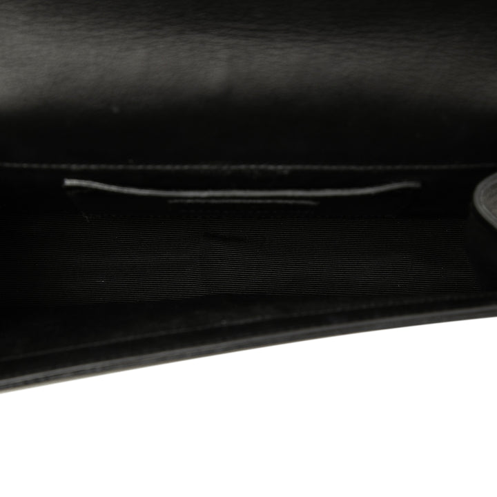 Braided Kate Sac Moyen Cuir de veau lisse Noir