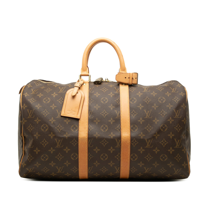 Louis Vuitton Keepall 45 Monogram Marron – vue principale – GABY PARIS