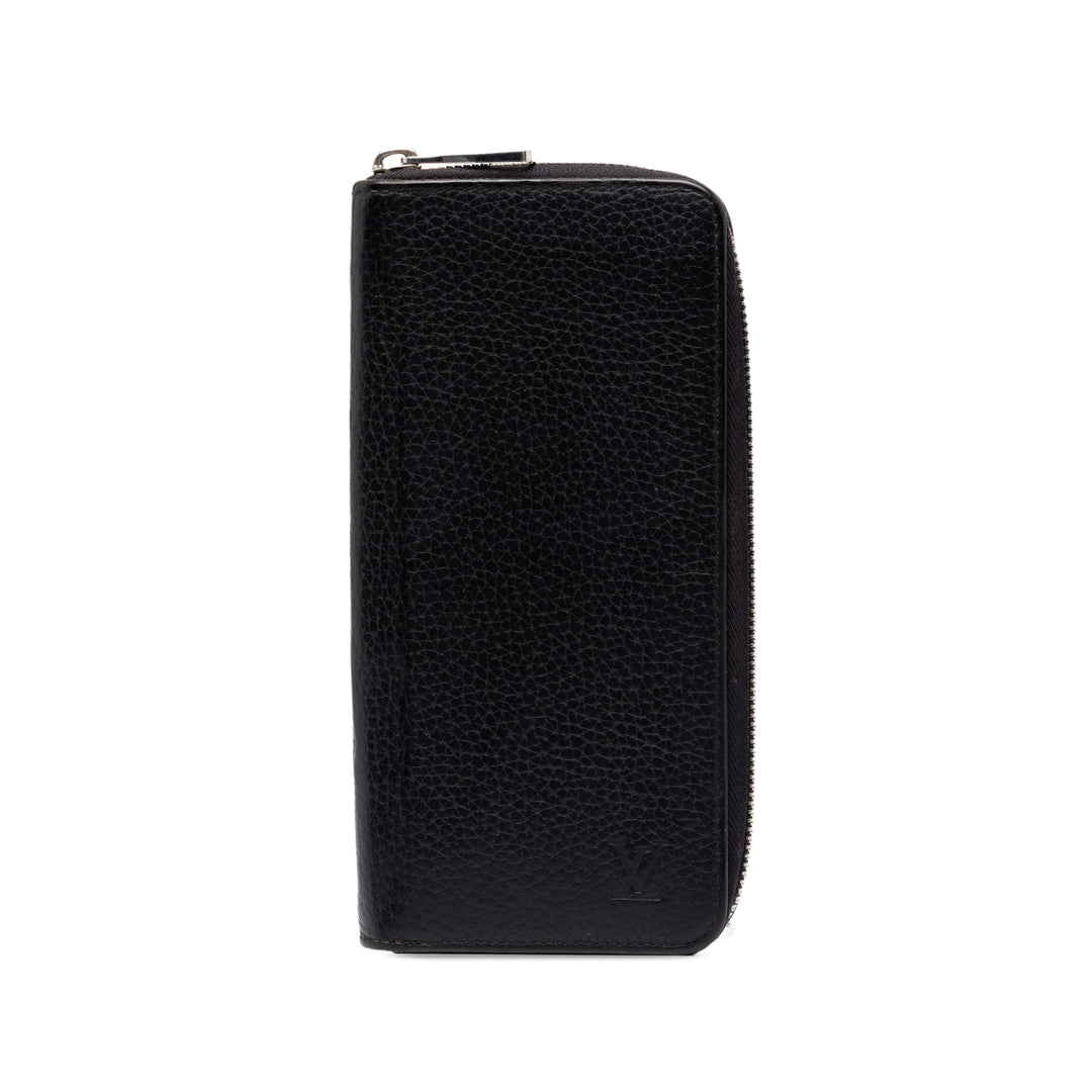 Louis Vuitton Vertical Zippy Portefeuille long taurillon Noir – vue principale – GABY PARIS