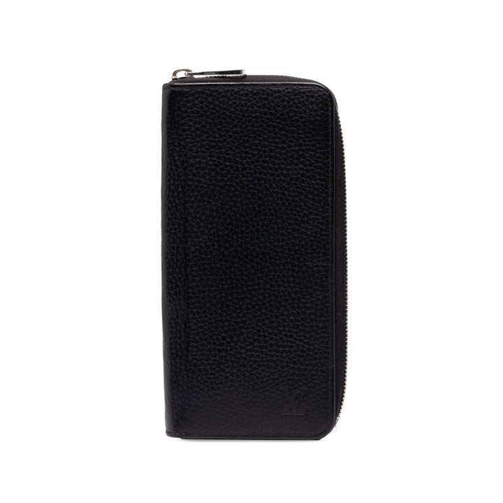 Louis Vuitton Vertical Zippy Portefeuille long taurillon Noir – vue principale – GABY PARIS