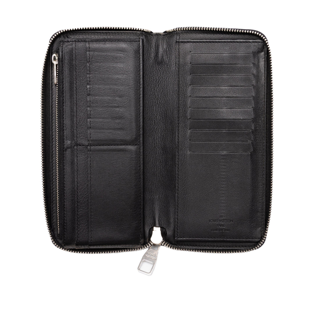 Louis Vuitton Vertical Zippy Portefeuille long taurillon Noir – vue 7 – GABY PARIS