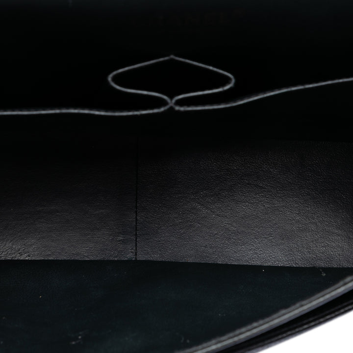 Classic Double rabat Jumbo Cuir caviar Noir