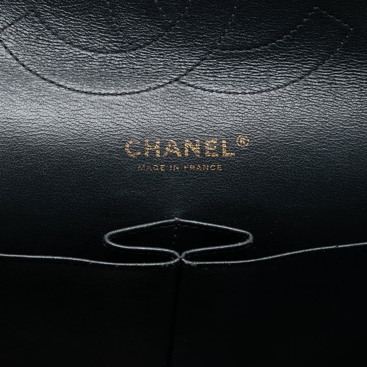 Classic Double rabat Jumbo Cuir caviar Noir