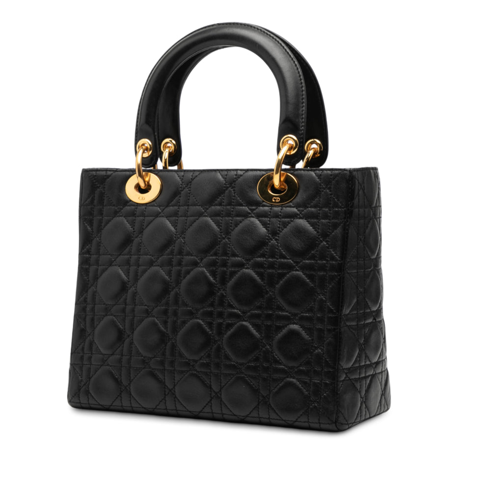 Dior Medium Cuir d’agneau Cannage Lady Dior – GABY PARIS Authentique