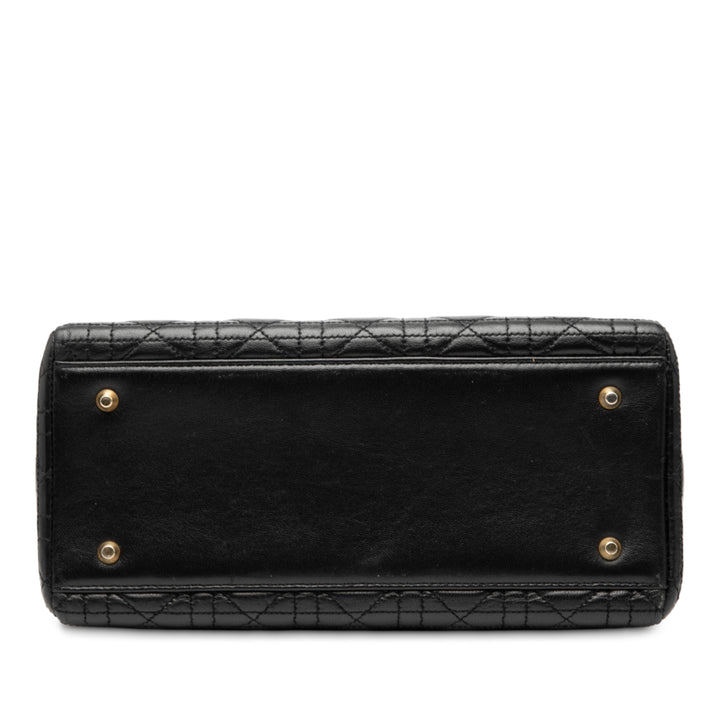 Dior Medium Cuir d’agneau Cannage Lady Dior – GABY PARIS Authentique