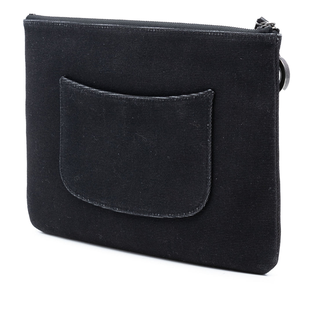 Chanel Medium Toile La Pausa Zip O Étui Pochette