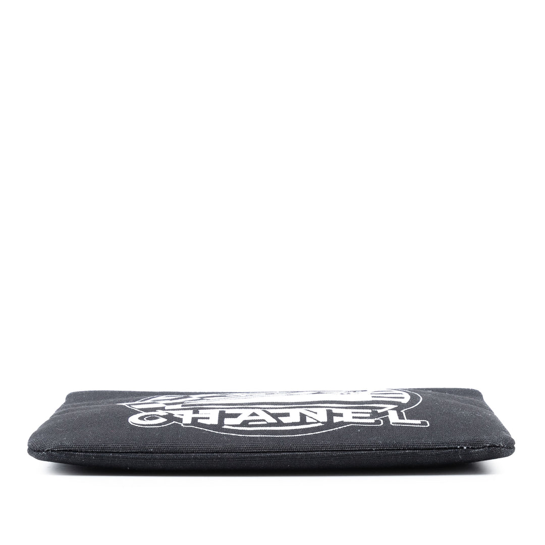 Chanel Medium Toile La Pausa Zip O Étui Pochette