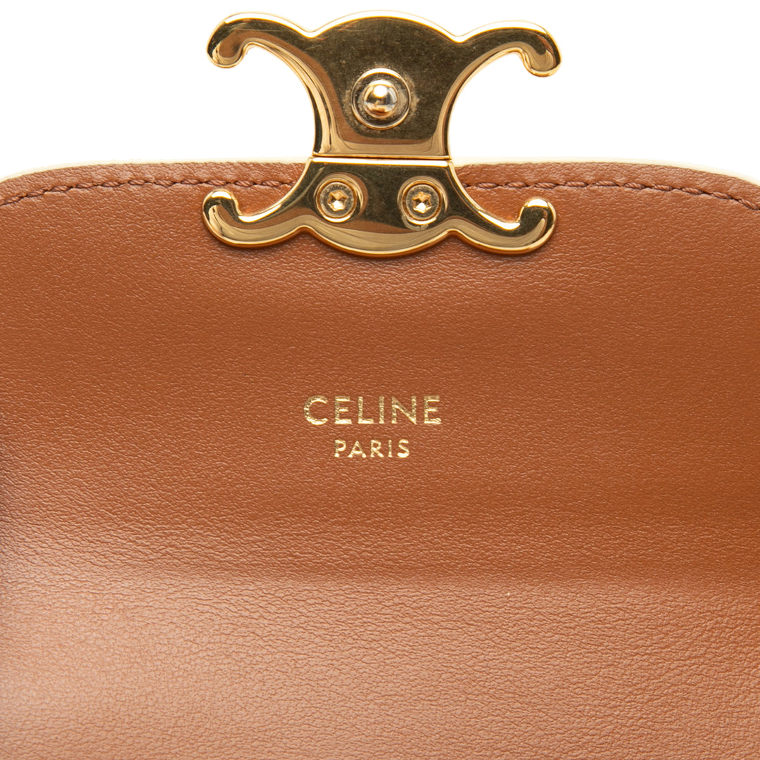 Celine Triomphe Coated Toile Triomphe Trifold Portefeuille
