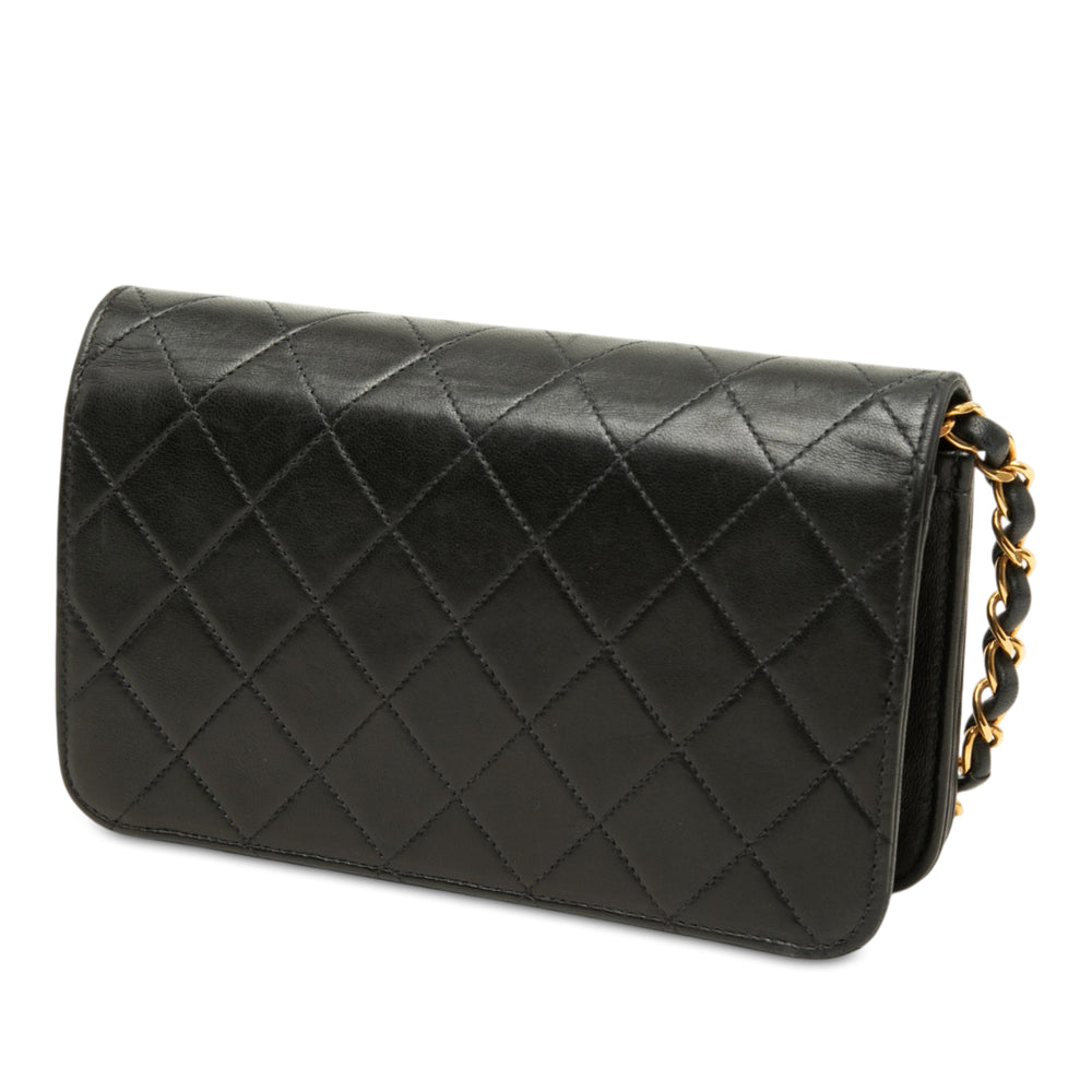 Chanel CC Matelassé Rabat intégral Mini Cuir d'agneau Noir – vue 2 – GABY PARIS