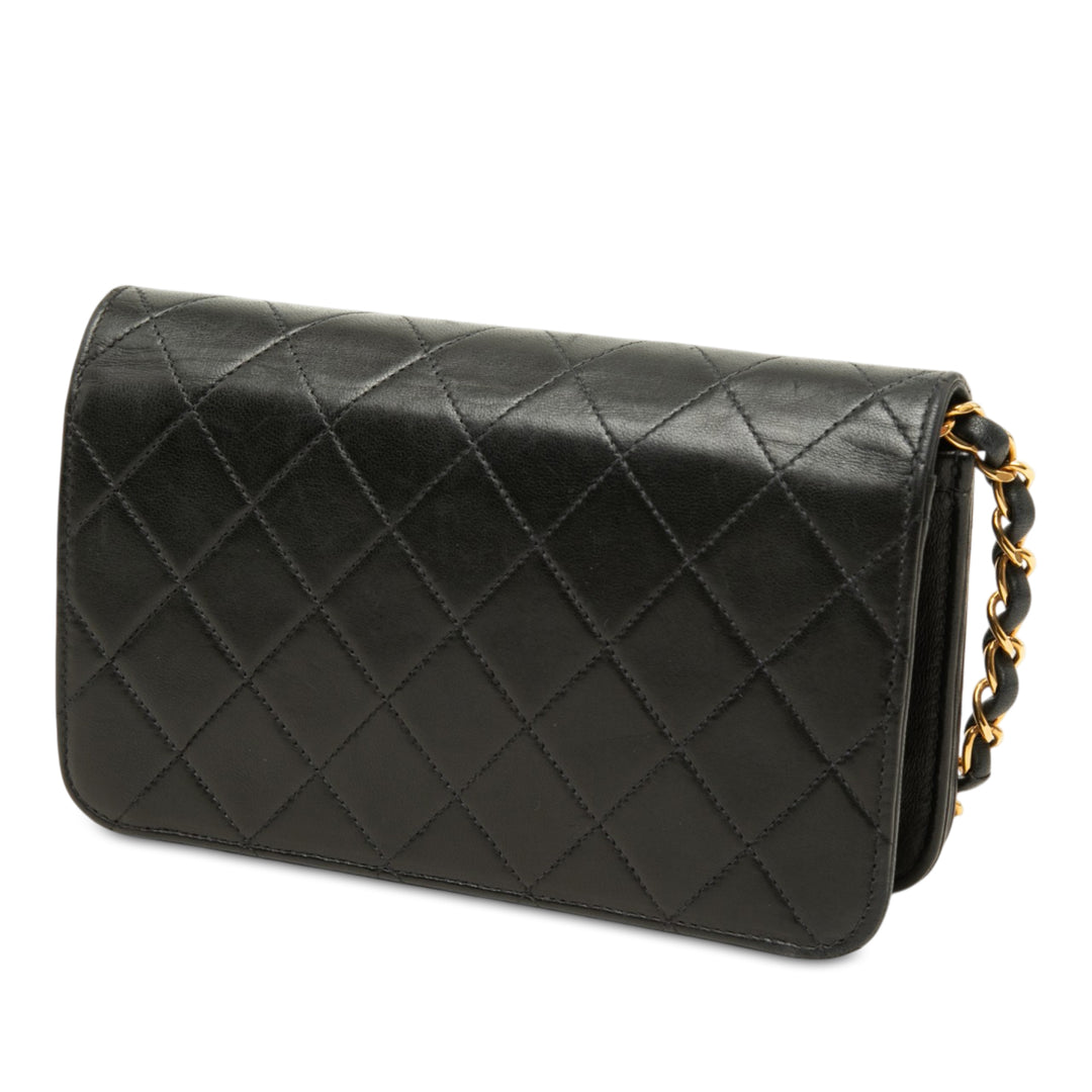 Chanel CC Matelassé Rabat intégral Mini Cuir d'agneau Noir – vue 2 – GABY PARIS