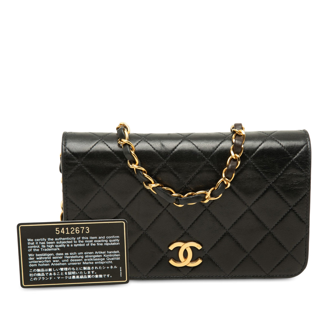 Chanel CC Matelassé Rabat intégral Mini Cuir d'agneau Noir – vue 7 – GABY PARIS