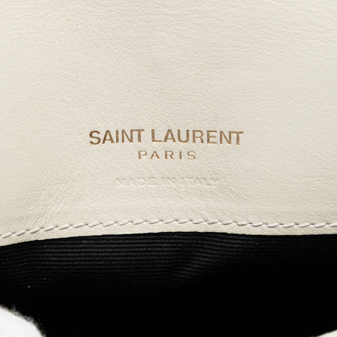 Saint Laurent Croc embossé Cuir Monogram Cassandre Sac porté croisé