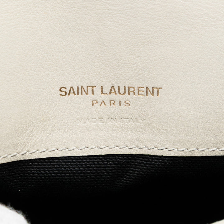 Saint Laurent Croc embossé Cuir Monogram Cassandre Sac porté croisé