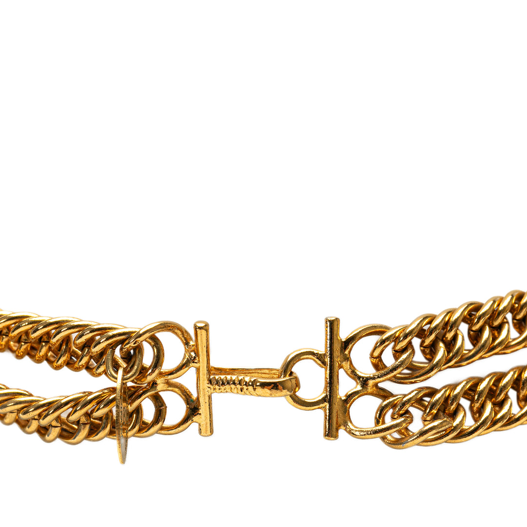 Gold Plated Lion Head Choker Necklace Gold - Gaby Paris