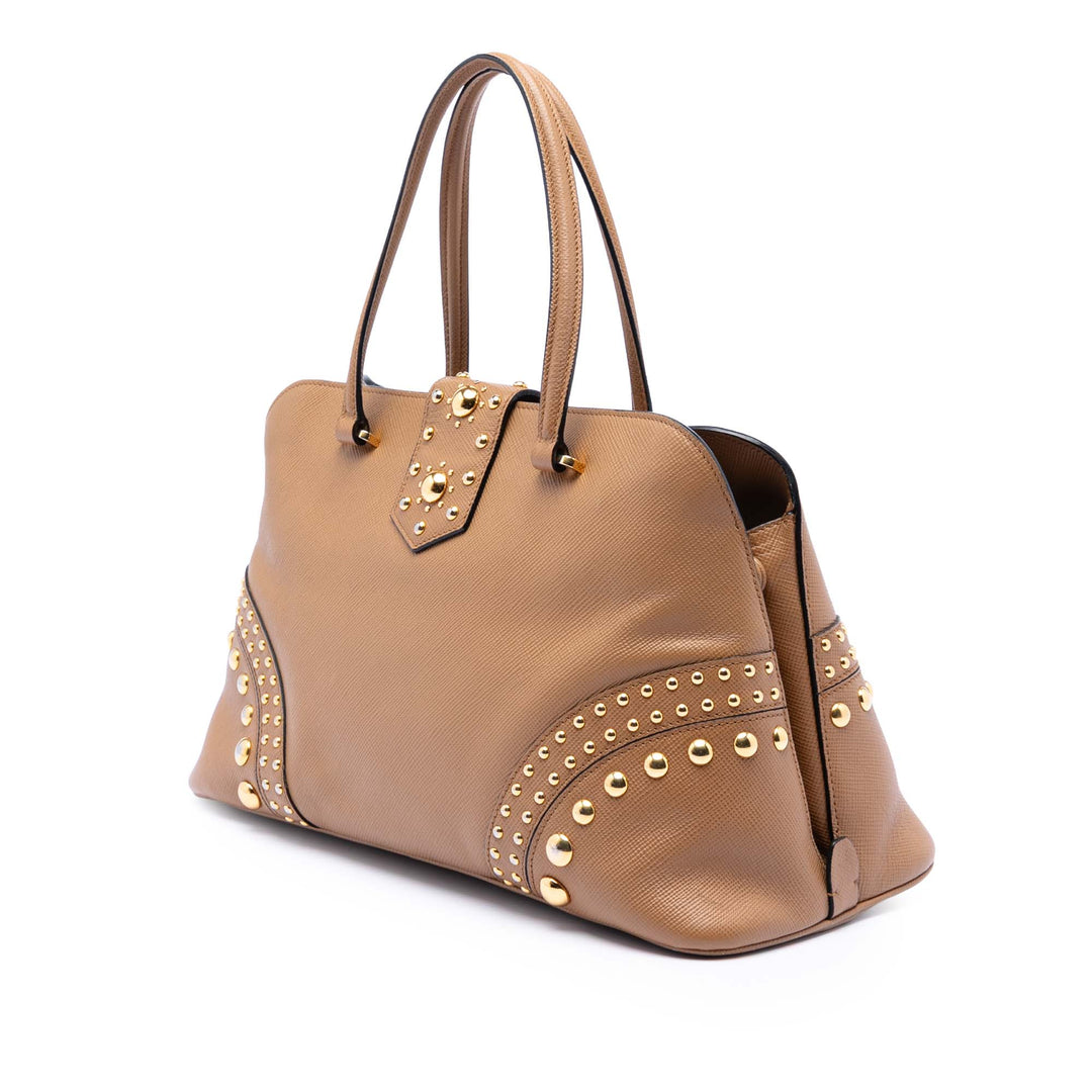 Prada clouté Saffiano Cuir Promenade Sac