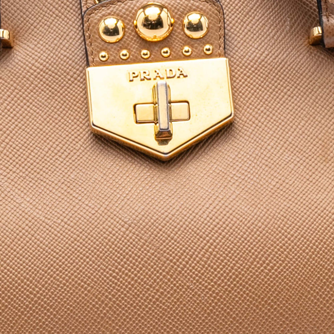 Prada clouté Saffiano Cuir Promenade Sac