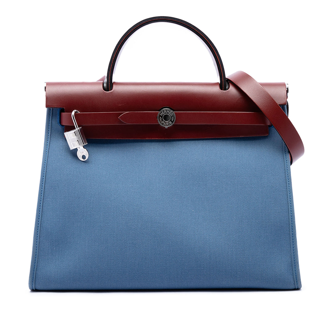 Hermès Sac à main Herbag Zippé 31 Bleu – vue principale – GABY PARIS