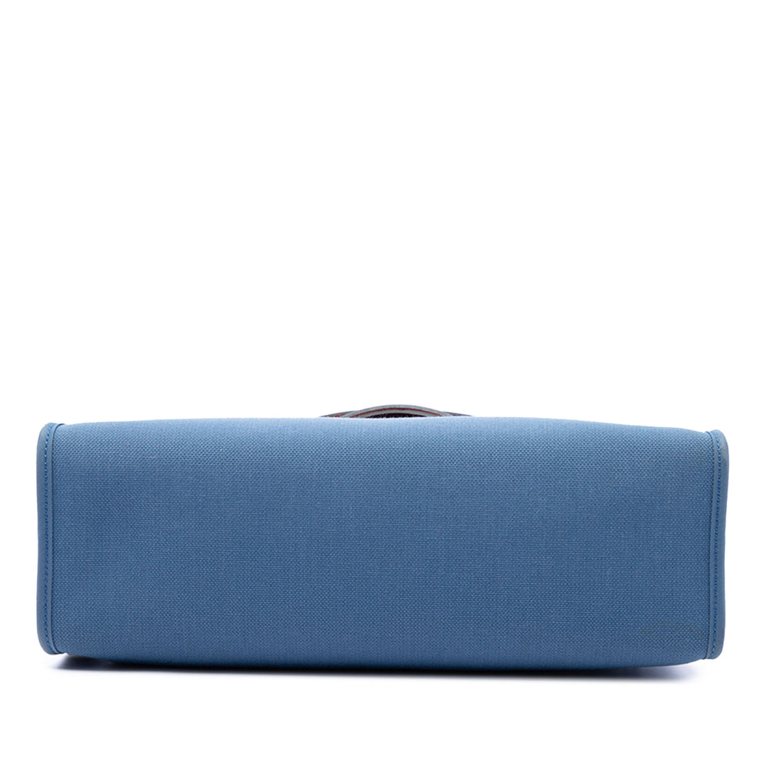 Hermès Sac à main Herbag Zippé 31 Bleu – vue 3 – GABY PARIS