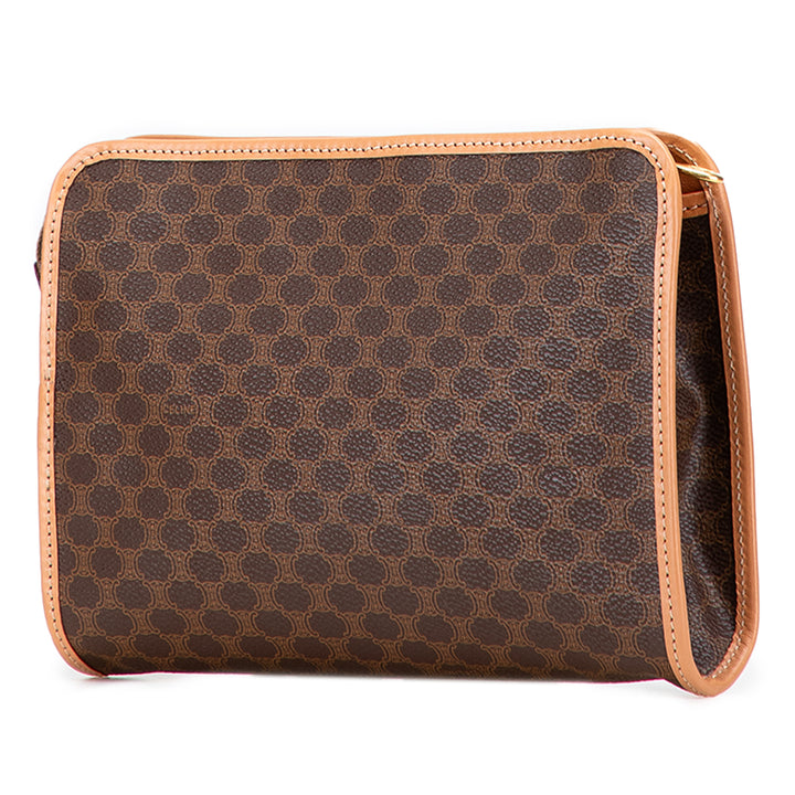 Macadam Coated Canvas Clutch Brown - Gaby Paris