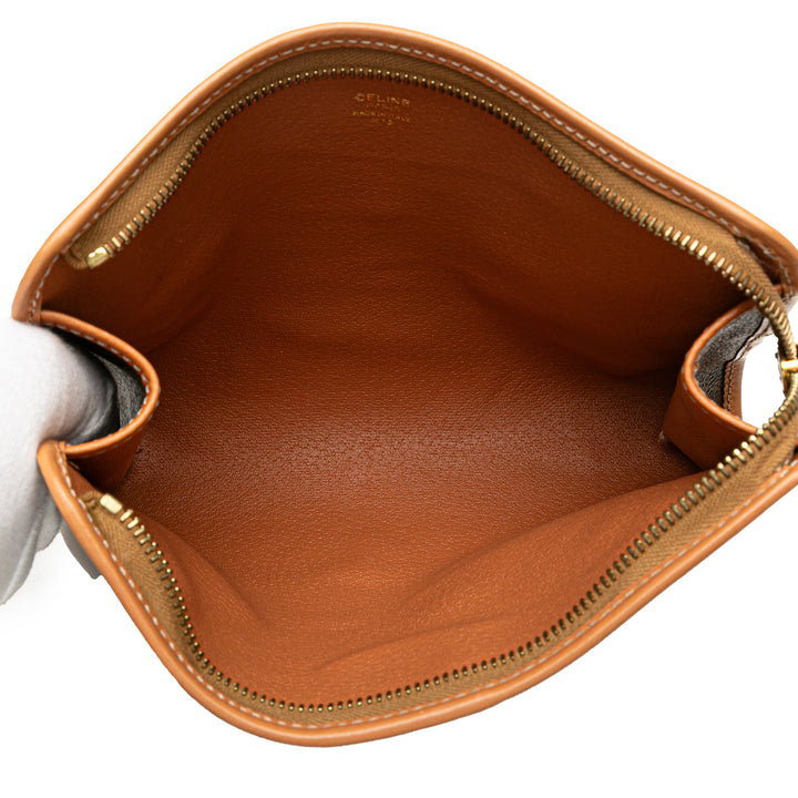 Macadam Coated Canvas Clutch Brown - Gaby Paris