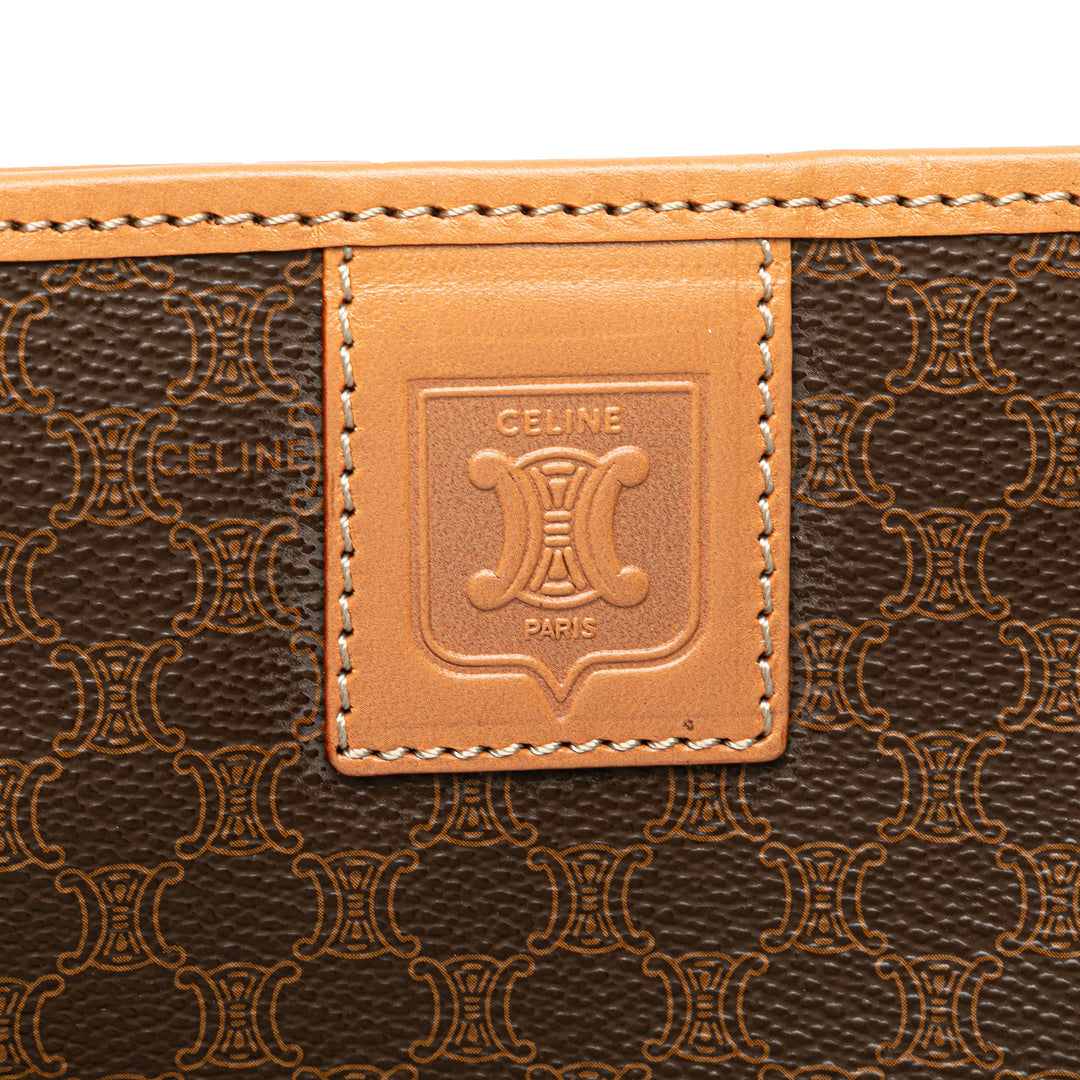 Macadam Coated Canvas Clutch Brown - Gaby Paris