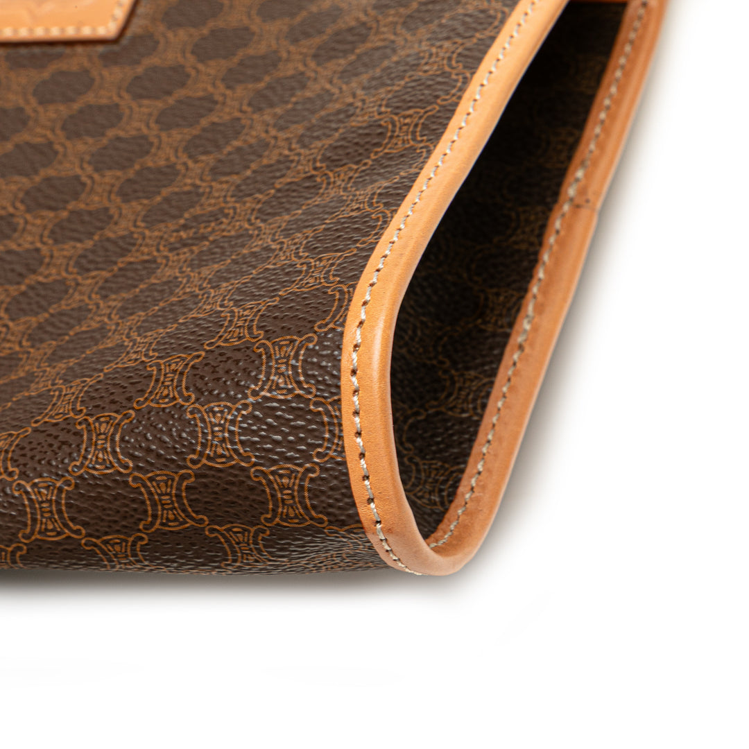 Macadam Coated Canvas Clutch Brown - Gaby Paris